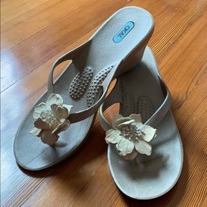 Bronze OKA-b Wedge Sandals